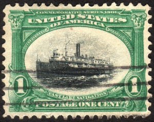 1901, US 1c, Fast Lake Navigation, Used, Nice centered, Sc 294