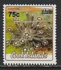 1987 Cook Islands - Sc 963 - MNH VF - 1 singles - Corals - Overprinted