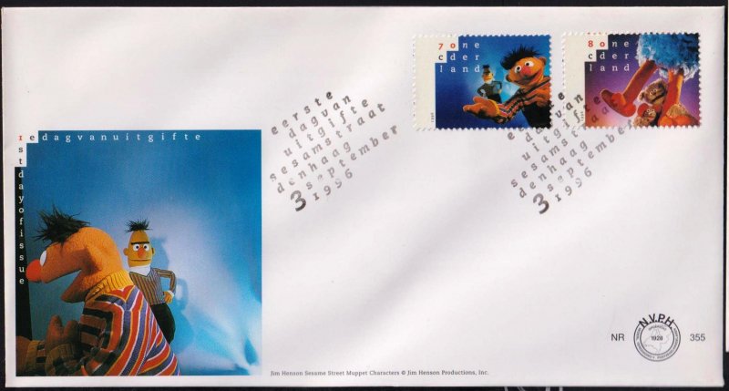 Netherlands 1996 Animation Cartoon Comics Sc.941-2 FDC
