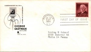 FDC 1954 SC #1062 Farnam Cachet - Rochester NY - Single - J352