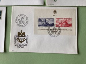 Liechtenstein 1972 postal stamps covers 8 items Ref A1359