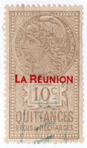 (I.B) France Colonial Revenue : Reunion Quittances 10c