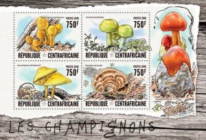 2016 Centrafrique - Mushrooms. Y&T: 4456-4459; Michel: 6270-6273