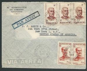 MADAGASCAR 1948 airmail cover Antananarive to USA..........................42740