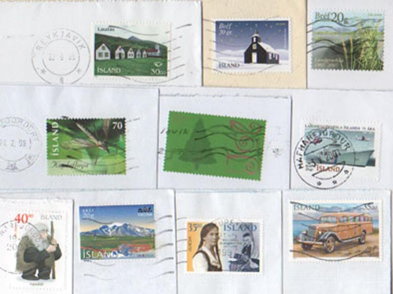 ICELAND. COVER. Ten different cower with stamps.