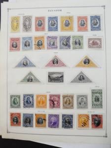 EDW1949SELL : ECUADOR Very clean Mint & Used collection on album pages Cat $1724