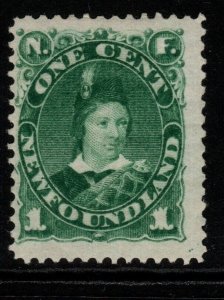 NEWFOUNDLAND SG50a 1887 1c GREEN MTD MINT