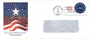 #U615 Circle of Stars Stamped Envelope - Fleetwood Cachet