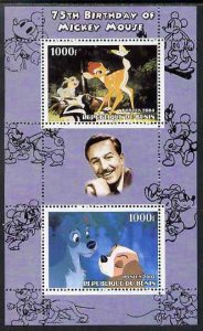 BENIN - 2004 - Mickey Mouse 75th Birthday - Perf Min Sheet - MNH - Private Issue