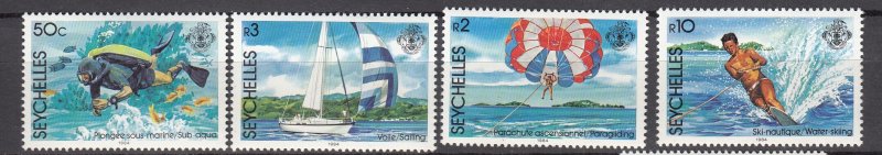 J28186 1984 seychelles set mh #551-4 sports