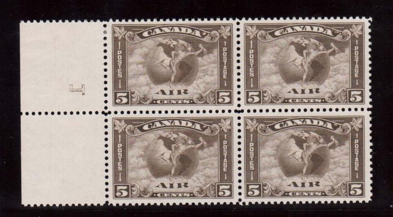 Canada #C2 VF Mint Plate #1 Rare Block