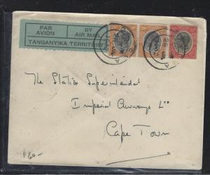 TANGANYIKA (P0302B)   1932 KGV  15C+20CX2 A/M TO SOUTH AFRICA 