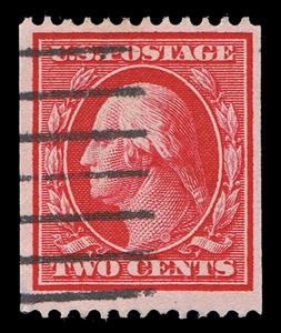 GENUINE SCOTT #349 POSTALLY USED PERF-12 1909 COIL SINGLE SCV $125   ESTATE SALE