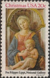 US #2107 1984 20c Madonna & Child by Fra Filippo Lippi  Christmas USED-VF-NH.