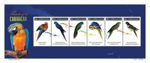 Grenada - 2011 - Parrots Of The Caribbean - Sheet Of 6 - MNH