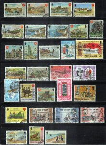 Isle of Man Collection of Postally Used Stamps Train Motorcycles ZAYIX 0224S0320