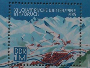 GERMANY DDR STAMP: 1976-THE 12TH WINTER OLYMPIC GAMES MNH SOUVENIR SHEET.