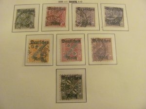 GERMANY 1920 USED MI. 57-64 OFFICIAL SET 36 EUROS (153)