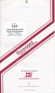 Showgard Stamp Mount 131/264 mm - CLEAR - Pack of 5 (131x264 131 mm)  STRIP