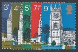 GB 1972 Churches. SG 904-908