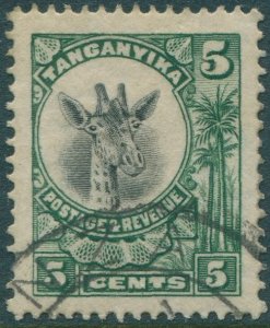 Tanganyika 1922 SG74 5c Giraffe FU