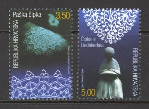 Croatia Sc# 497-498 MNH 2002 Lace