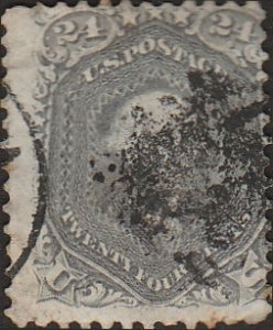 # 78a Grayish Lilac Used FAULT George Washington