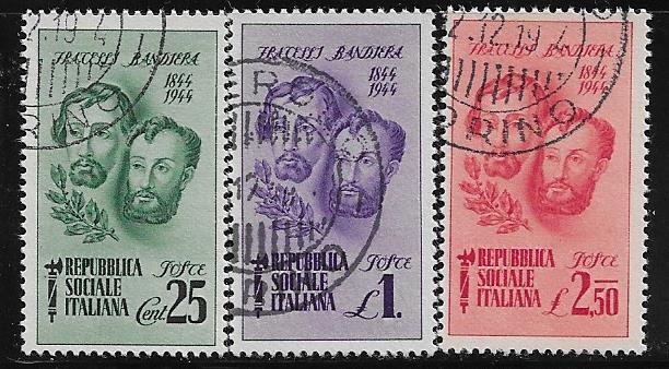 Italian Social Republic 32 - 34 used 2017 SCV $8.60  --  11828