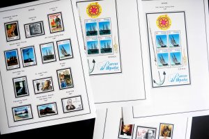 COLOR PRINTED SPAIN 1994-1999 STAMP ALBUM PAGES (58 illustrated pages)