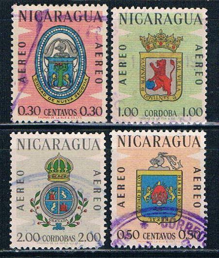 Nicaragua C510-13 Used Coat of Arms (N0341)