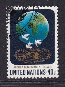 United Nations  New York  #370  cancelled 1982  disarmament  40c