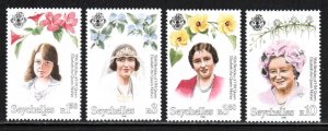 Seychelles #771-74 ~ Cplt Set of 4 ~ Queen Mother ~ Mint, NH,  #772 LHM  (1995)