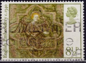 Great Britain, 1976, Christmas, Angel with Crown Embroidery, 8 1/2p, sc#799, use