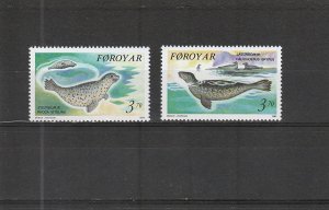 Faroe Islands  Scott#  239-240  MNH  (1992 Seals)