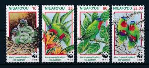 [53529] Tonga Niuafo ou 1998 Birds Vögel Oiseaux Ucelli WWF Parrots MNH