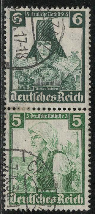 Germany Scott # B72, B71, used, se-tenant, Mi# S233