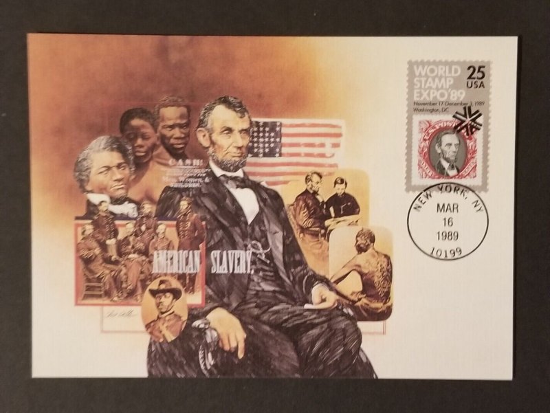 FDC Maxi Card Maximum Scott 2410 World Stamp Expo 1989 Stamp M16