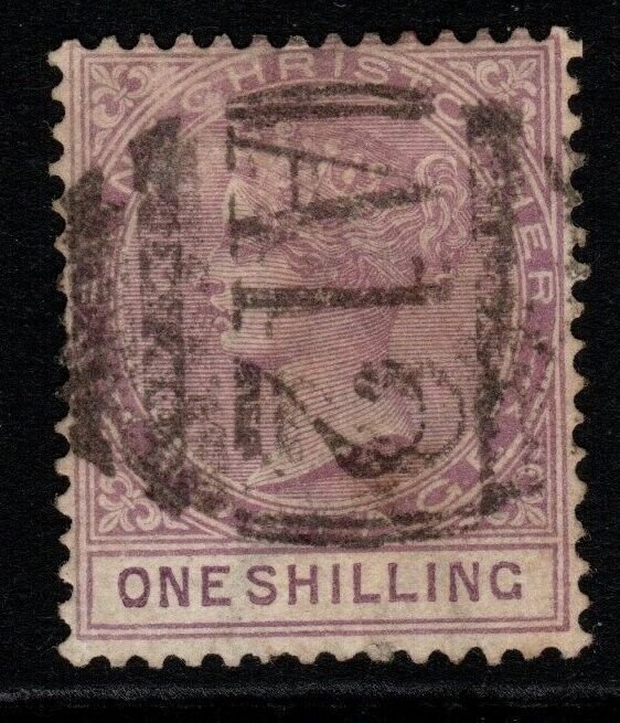 ST.CHRISTOPHER SG20 1886 1/= MAUVE USED 