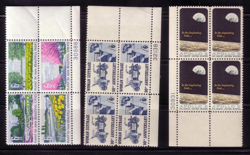 U.S. Plate Block lot of 12 MNH L6