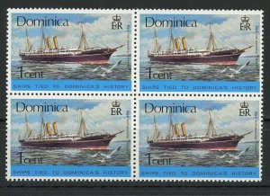 Royal Mail Steamship Thames Transportation Block of 4 Mint NH