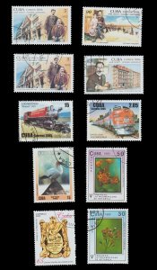 LATIN AMERICA 10 STAMP PACKET. MIXED TOPICS. CTO. # 8