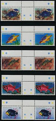 Bahamas 604-18 Gutter Pairs MNH Fish