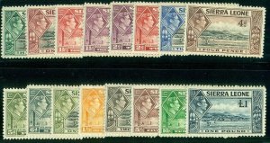 SIERRA LEONE #173-85, Complete set, og, LH, VF, Scott $79.10