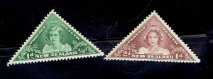 NEW ZEALAND SCOTT#B22-23 1943 HEALTH - PRINCESS ELIZABETH SET  M