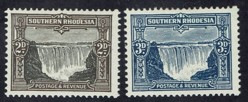 SOUTHERN RHODESIA 1931 VICTORIA FALLS 2D AND 3D