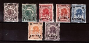 Eritrea Sc 58-64 MLH set of 1922 - overprint - Animals