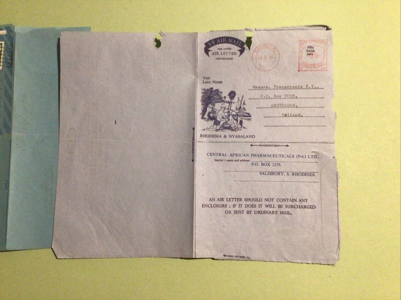 Rhodesia airmail Air Letter Cover 6 Items Ref A1270 