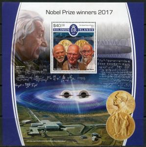 SOLOMON ISLANDS 2017 NOBEL PRIZE WINNERS EINSTEIN BARISH WEISS   S/S  MINT NH