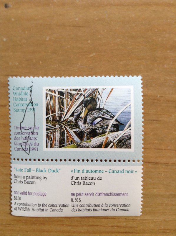 Canada ( Federal Wildlife)  FWH 7 Artist signed ( single stamp)