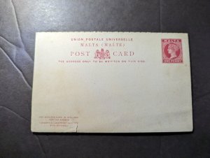 Mint British Malta Postal Stationery Postcard and Reply Card